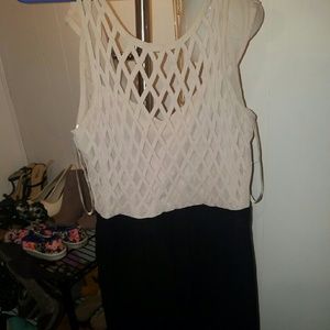 Cream and black maxi