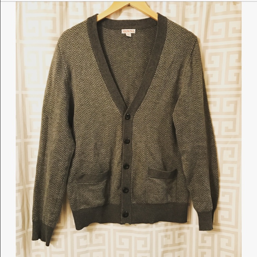 Size S Men's Gray Cardigan