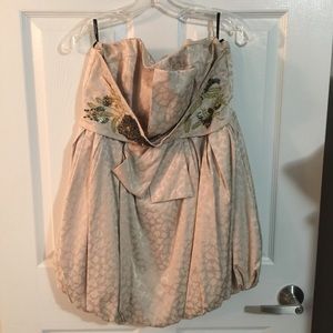 Bebe strapless special occasion short dress