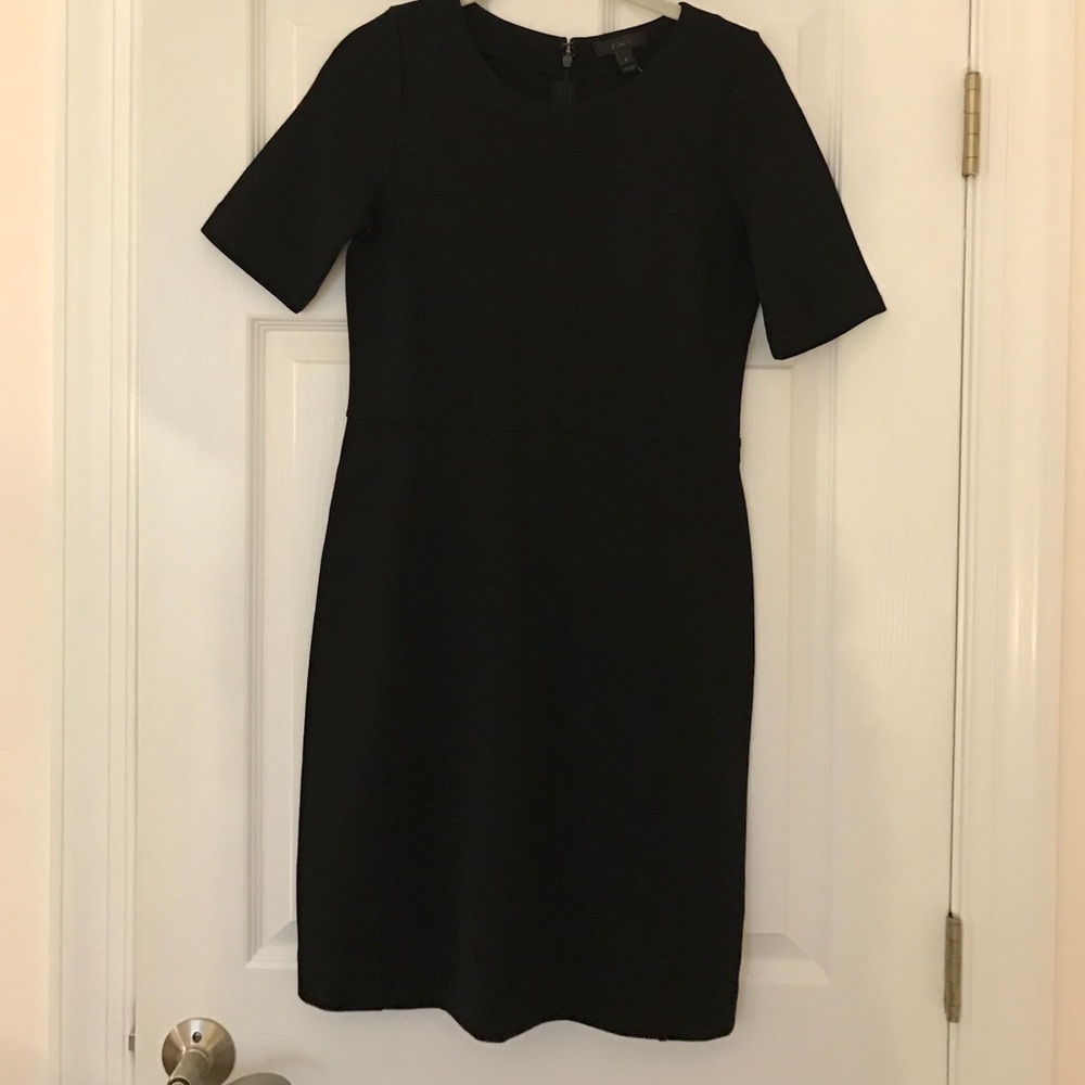 JCrew Black Paneled Stretch Dress in Size 2