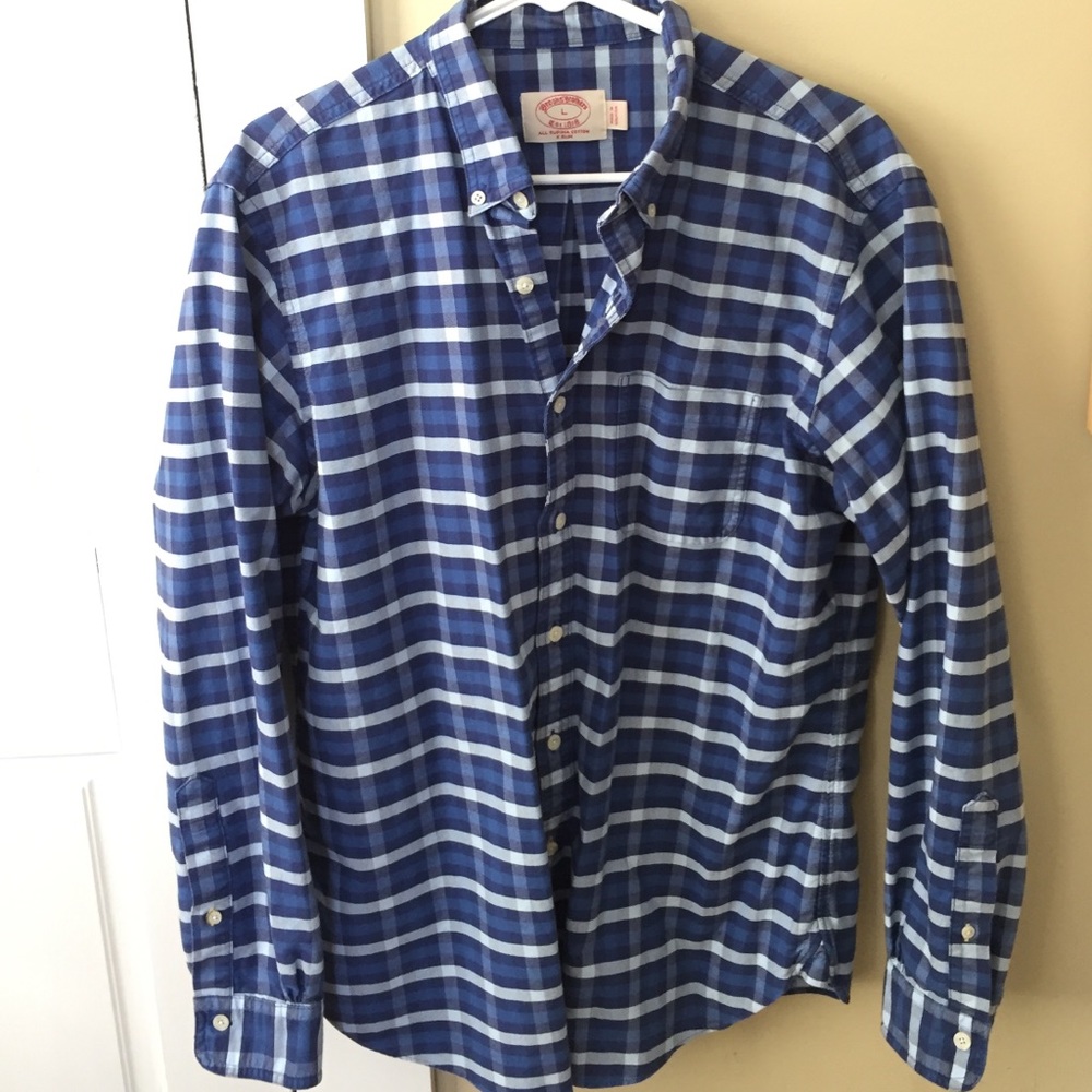 Plaid Brooks Brothers Button Down X Slim Fit