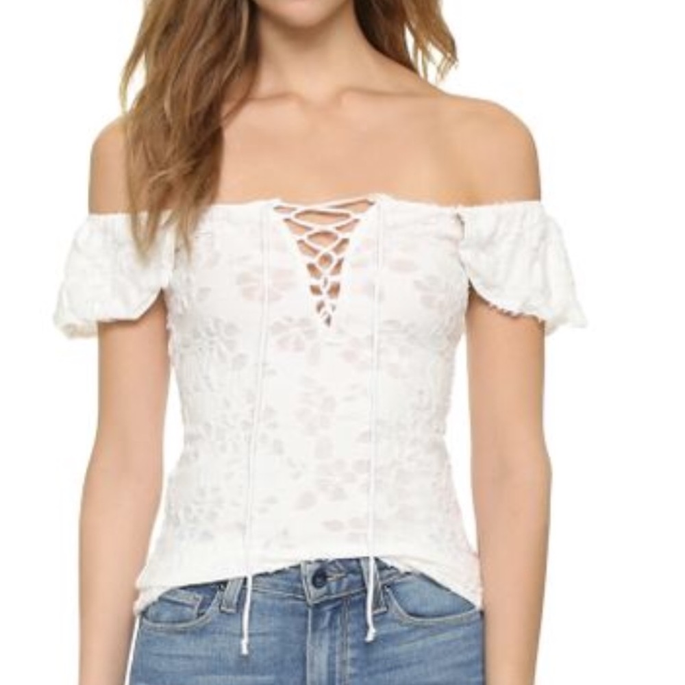 Free people White off shoulder top