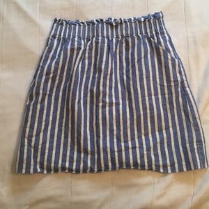 Linen J.Crew "Paper Bag" Skirt