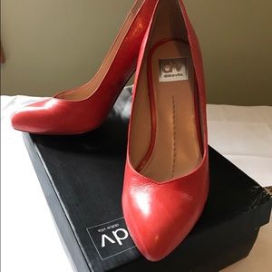 Red Leather Pumps