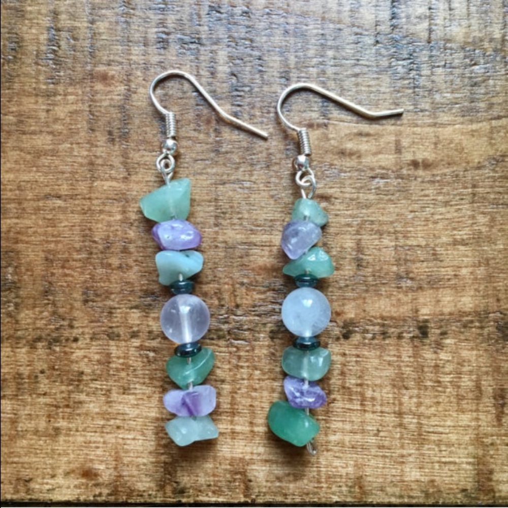 Raw Gemstone Earrings