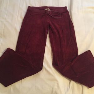 Juicy Couture Burgundy Track Pants
