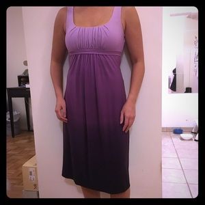 LOFT purple ombré midi dress