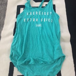 Blue exercise shirt