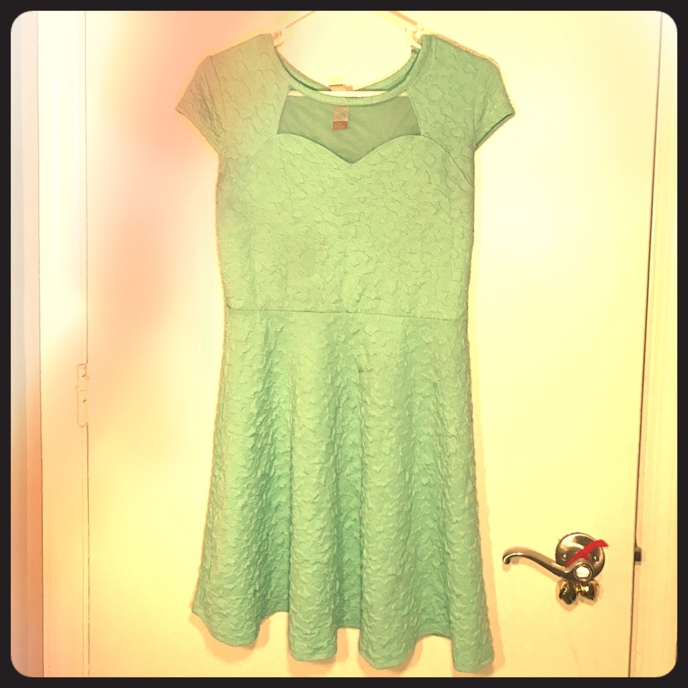 Mint green mini dress