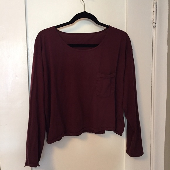 American Apparel Maroon long sleeve - Picture 2 of 2