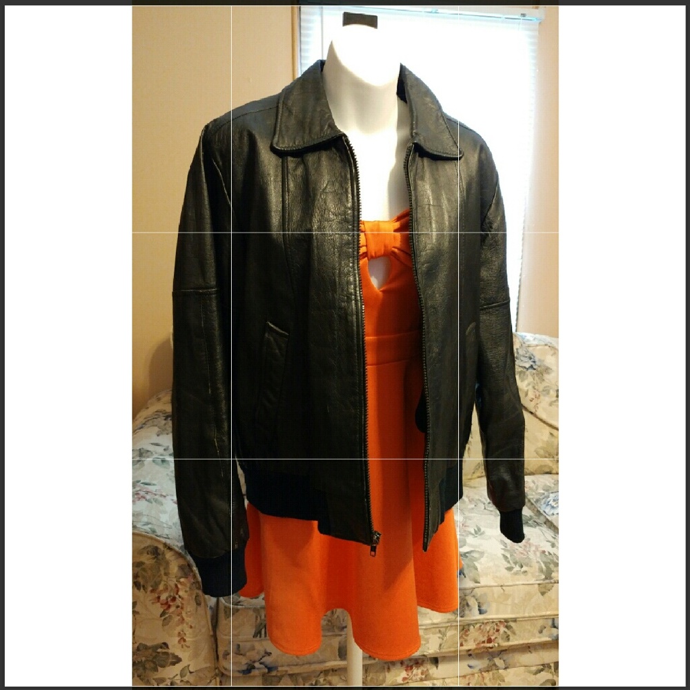 Genuine Leather Black Moto Leather jacket