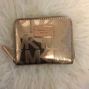 Michael Korea rose gold wallet