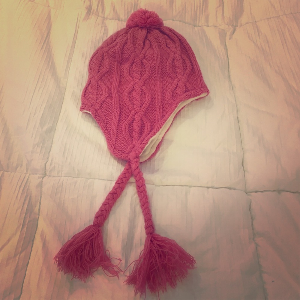 Pink knit hat