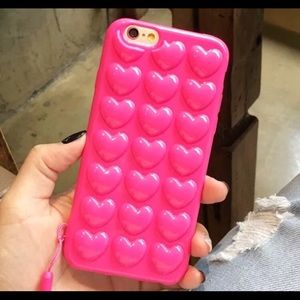 iPhone 3D heart bubble phone case