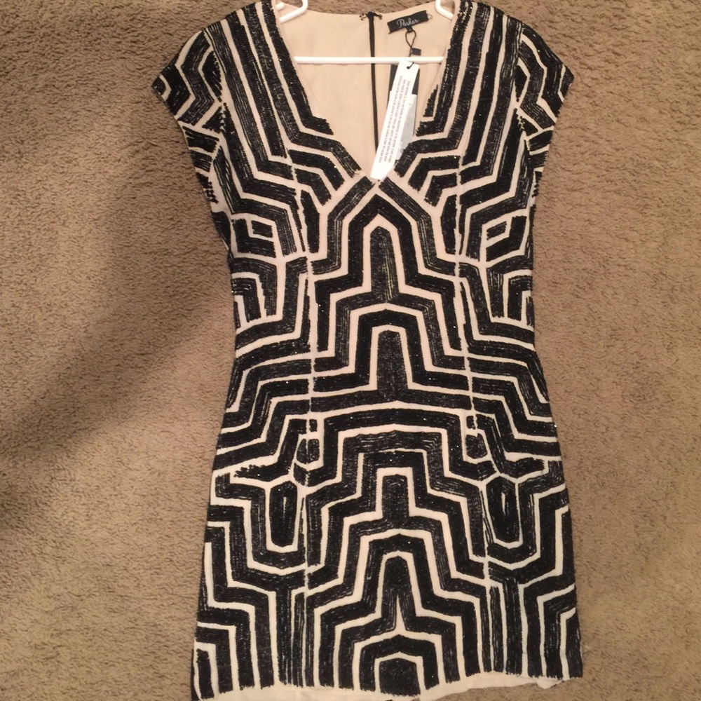 New with tags PARKER hand beaded dress