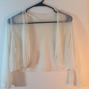 Off white sheer bolero