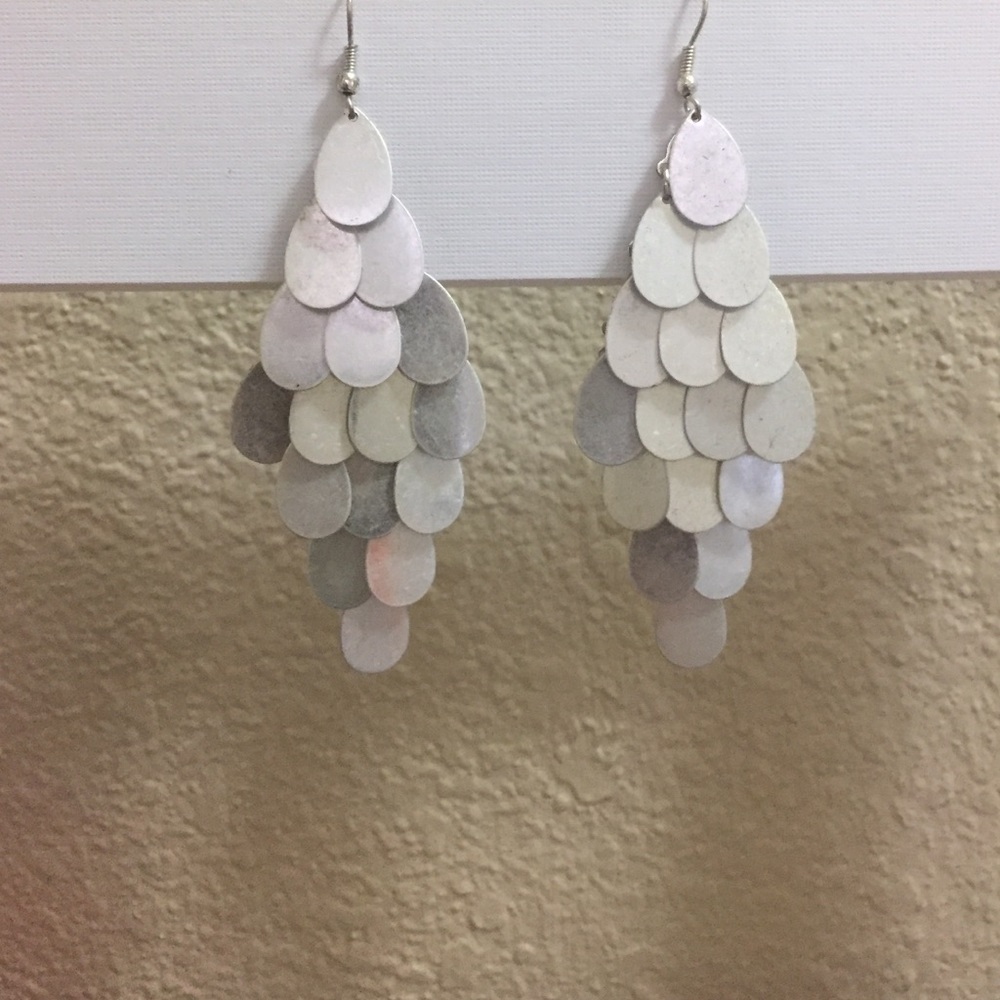 Silver chandelier earrings