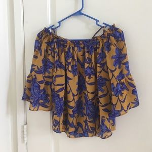 H&M chiffon off the shoulder top