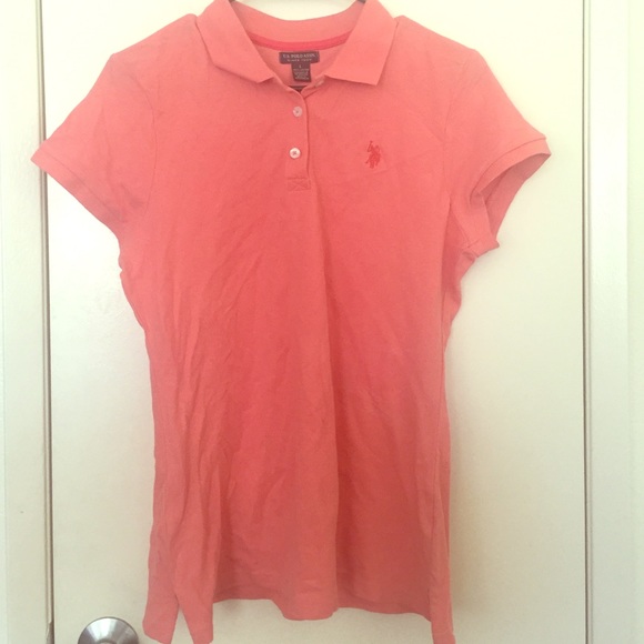 U.S Polo Assn. Pink Half Button Shirt - Picture 1 of 4