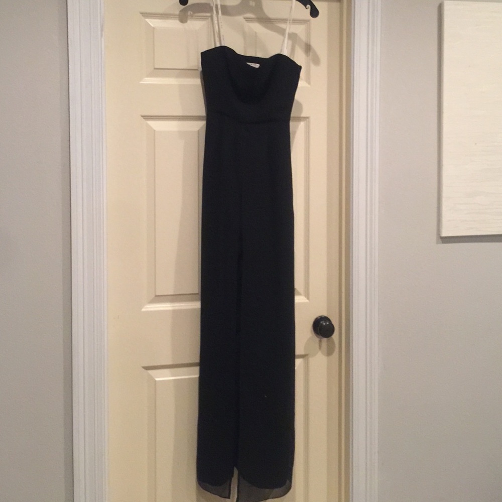 Halston strapless pants jumper