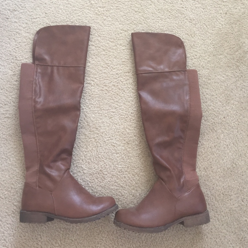 Bamboo over the knee coniac brown boots