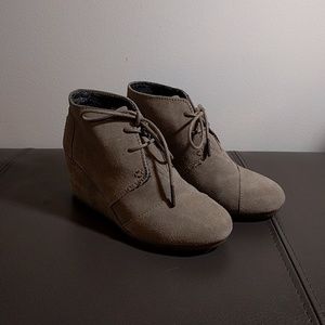 Toms suede wedges - taupe
