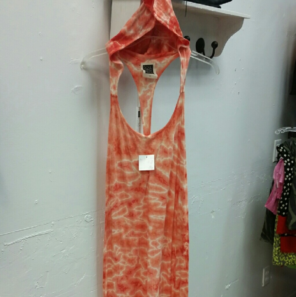 LF tie dye maxi dress with hood size s