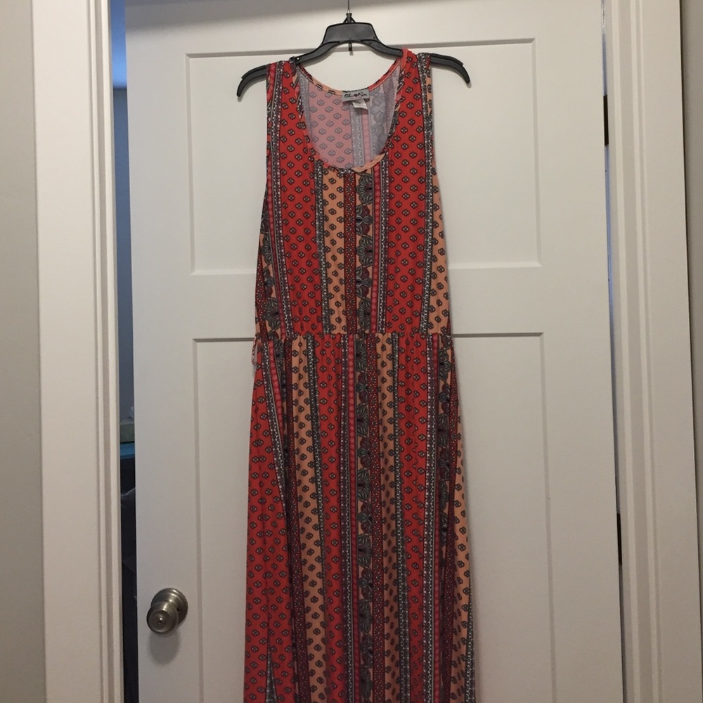 SALE 🎉Coral & Pink Maxi Dress