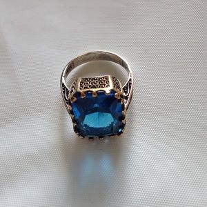 Ring silver and earrings set