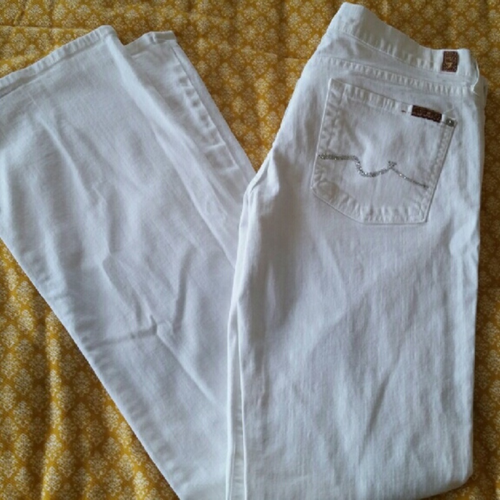 7 for all man kind White Jeans