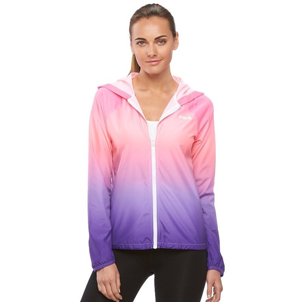 Pink and Purple FILA Windbreaker Jacket