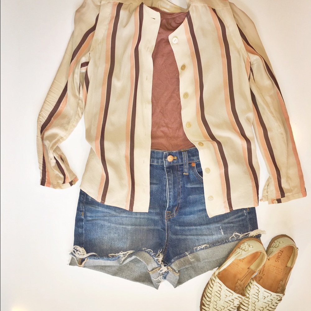 Fossil Jade Silk PJ shirt