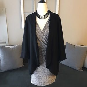 Black Chiffon Shawl Jacket