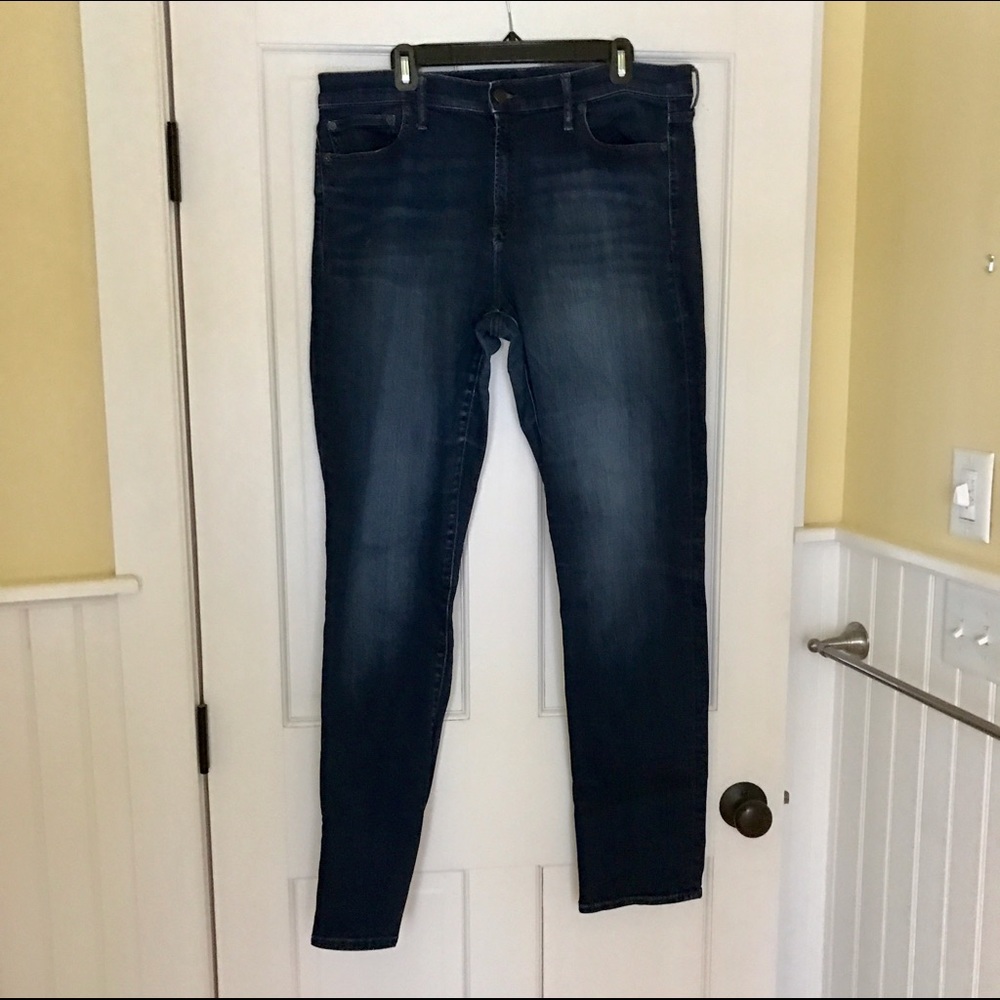 Gap Slim Straight Jeans Dark Wash 34 LONG