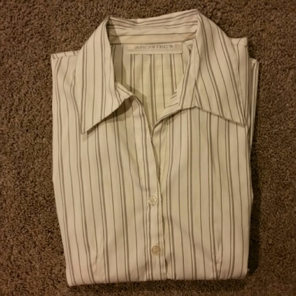 Classic striped button down blouse - Picture 2 of 2