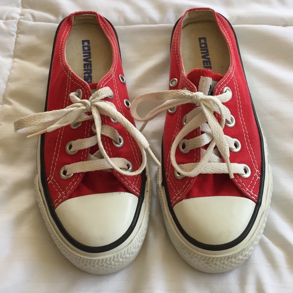 Converse Shoes - Red Backless Converse