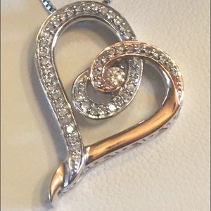 Diamond Heart Necklace... 1/5 carat diamonds