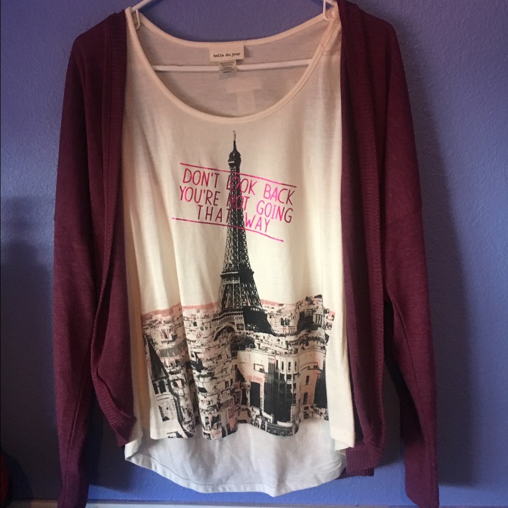 Two Piece Cardigan + Tank Top Set