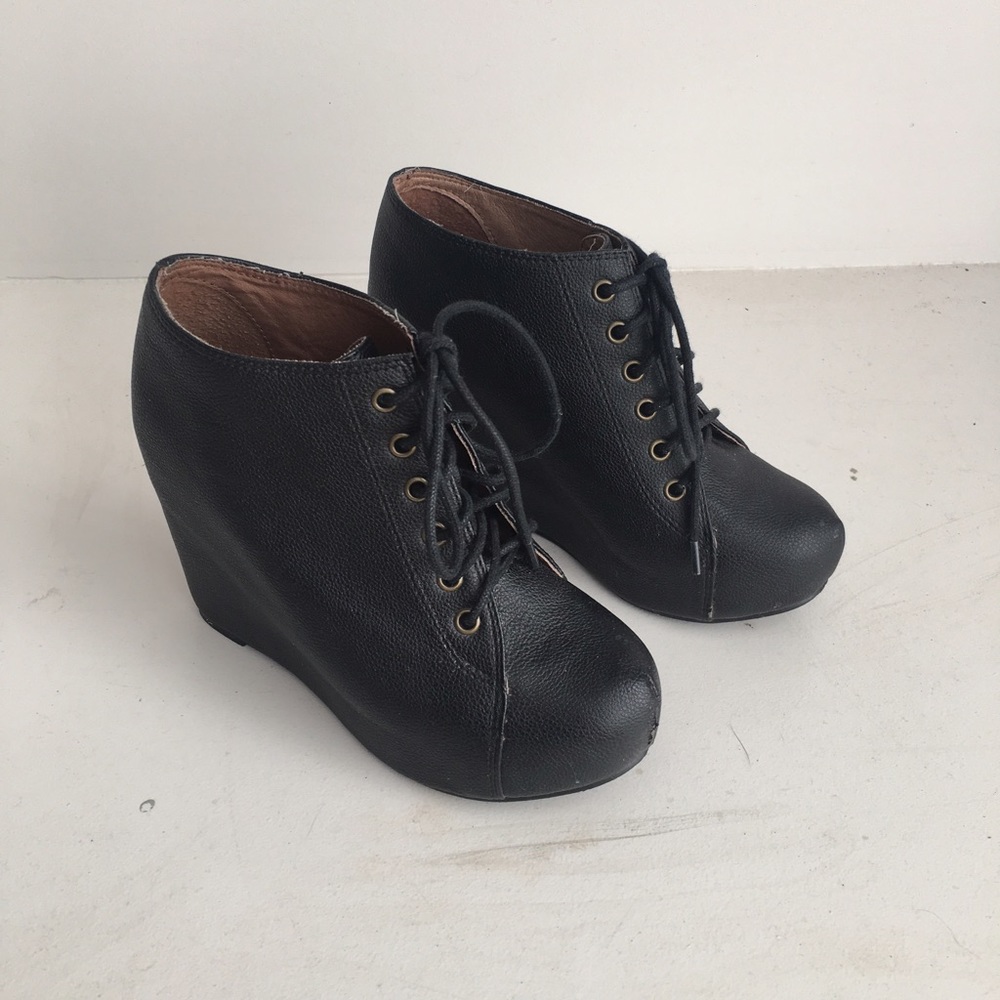 Jeffrey Campbell's Lace Up Leather Booties