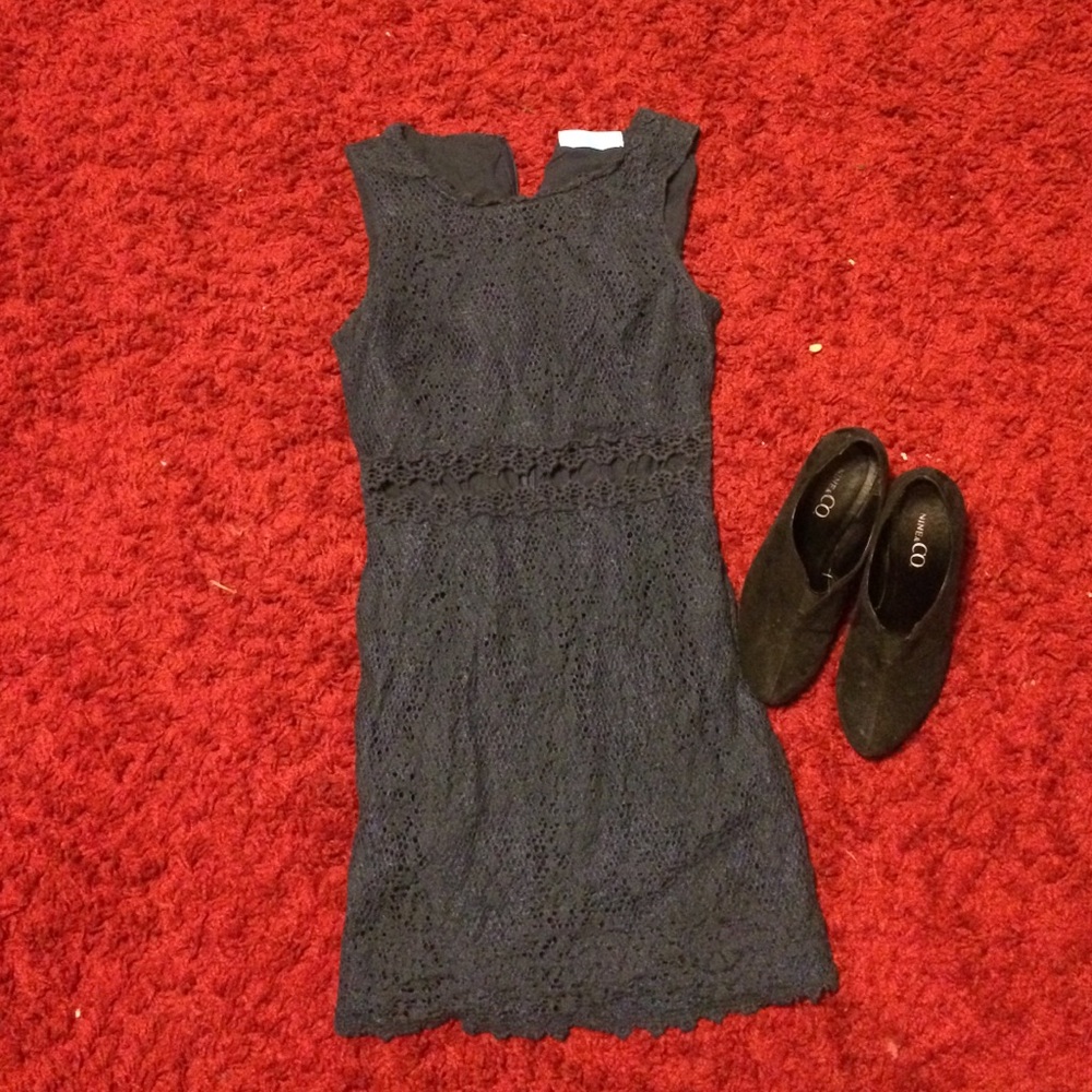 Small navy lace dress
