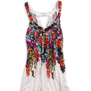 American Eagle Floral Vines Halter Cami