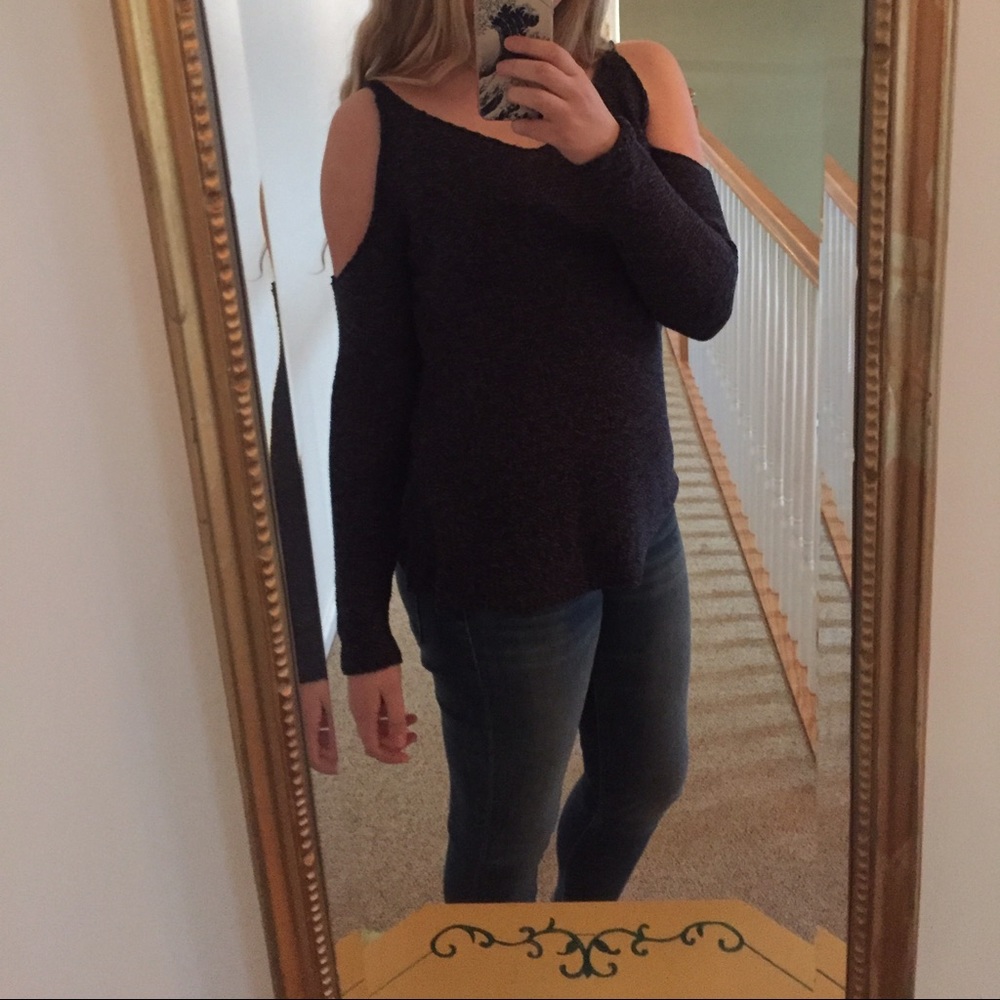 Cut-Out Shoulder Sweater