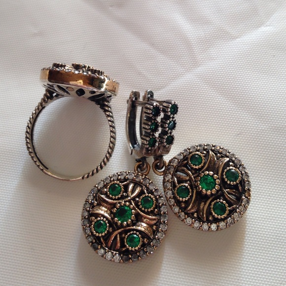 Ring silver and earrings set - Picture 3 of 4