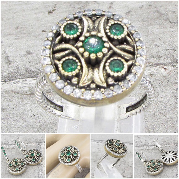 Ring silver and earrings set - Picture 1 of 4