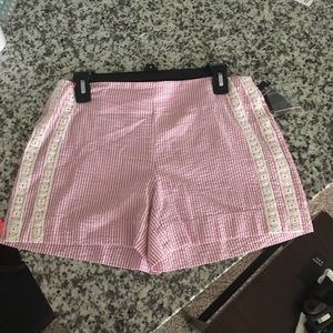 NWT Crown & Ivy Seersucker and Lace shorts