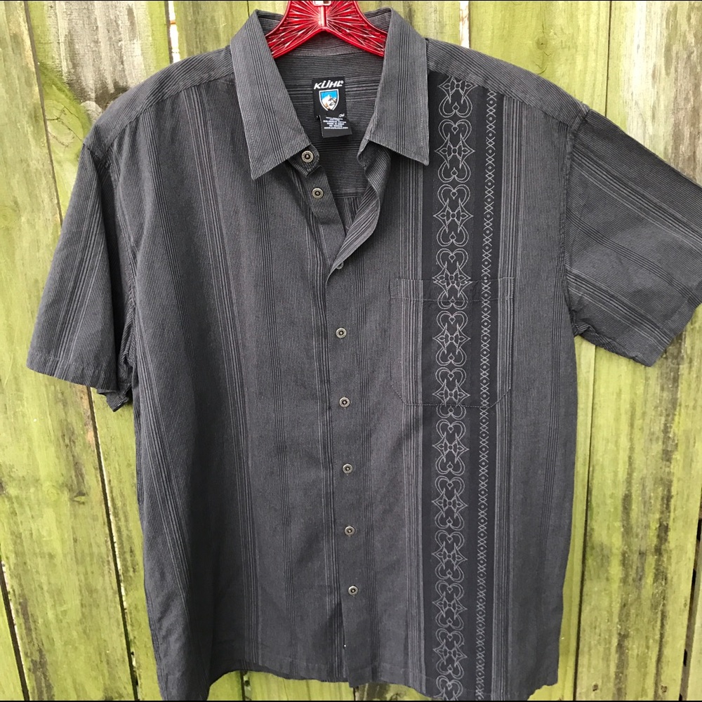 Men Kuhl short sleeve button down.
