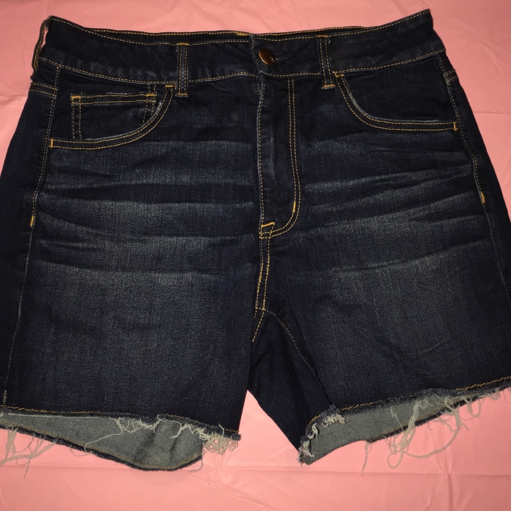 Dark washed shorts
