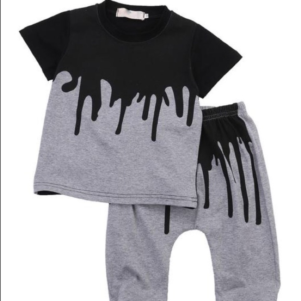 NEW Paint Splatter Harem Pants Set