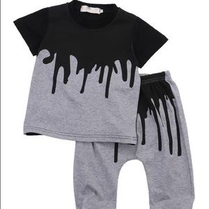 NEW Paint Splatter Harem Pants Set