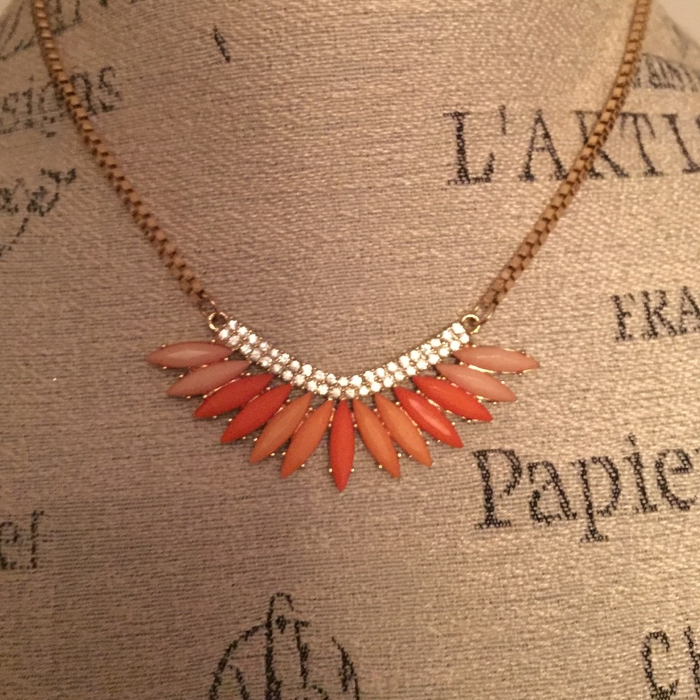 Orange statement necklace